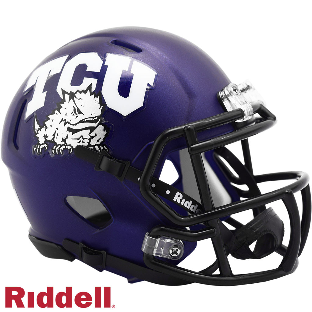 TCU Horned Frogs Helmet Riddell Replica Mini Speed Style Satin Purple