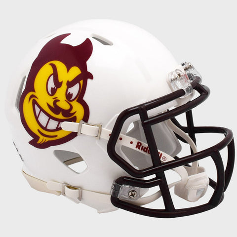 Arizona State Sun Devils Helmet Riddell Replica Mini Speed Style White Sparky
