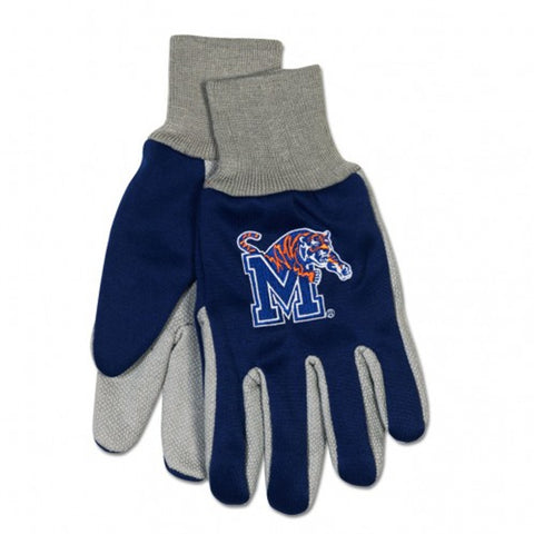Memphis Tigers Gloves Two Tone Style Adult Size - Special Order