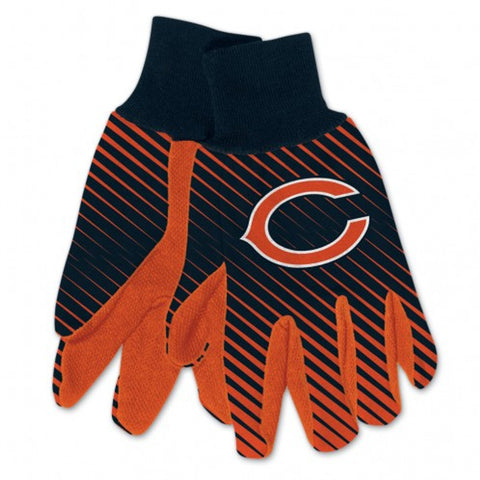 Chicago Bears Gloves Two Tone Style Adult Size