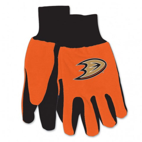 Anaheim Ducks Gloves Two Tone Style Adult Size - Special Order