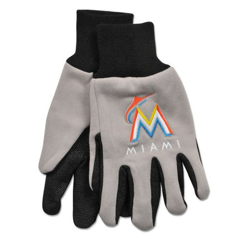Miami Marlins Two Tone Gloves - Adult Size - Special Order