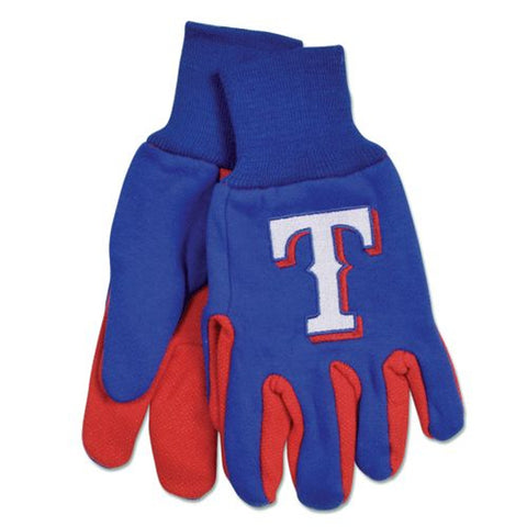 Texas Rangers Gloves Two Tone Style Adult Size