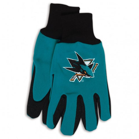 San Jose Sharks Gloves Two Tone Style Adult Size