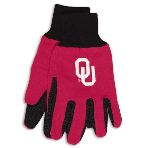 Oklahoma Sooners Gloves Two Tone Style Adult Size