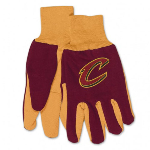 Cleveland Cavaliers Gloves Two Tone Style Adult Size - Special Order