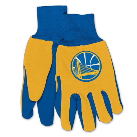 Golden State Warriors Gloves Two Tone Style Adult Size