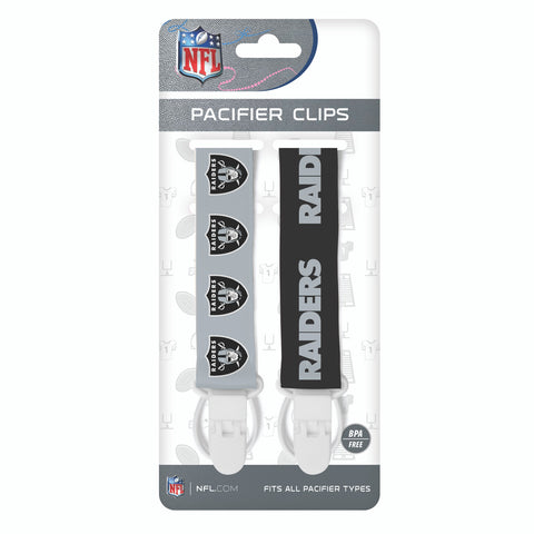 Las Vegas Raiders Pacifier Clips 2 Pack