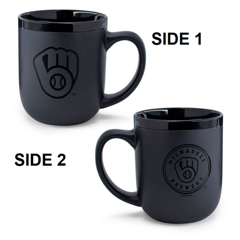 Milwaukee Brewers Coffee Mug 17oz Matte Black