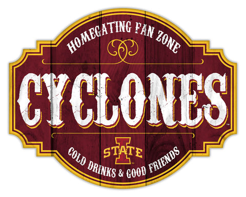 Iowa State Cyclones Sign Wood 12 Inch Homegating Tavern