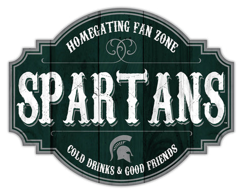Michigan State Spartans Sign Wood 12 Inch Homegating Tavern