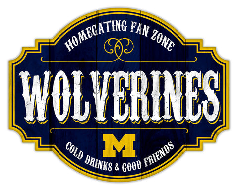 Michigan Wolverines Sign Wood 12 Inch Homegating Tavern