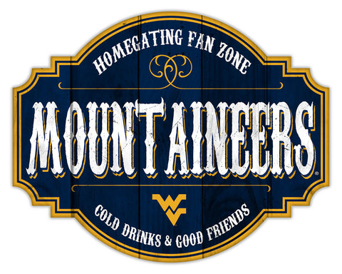 West Virginia Mountaineers Sign Wood 12 Inch Homegating Tavern