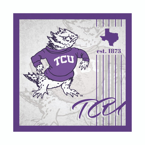 TCU Horned Frogs Sign Wood 10x10 Album Design