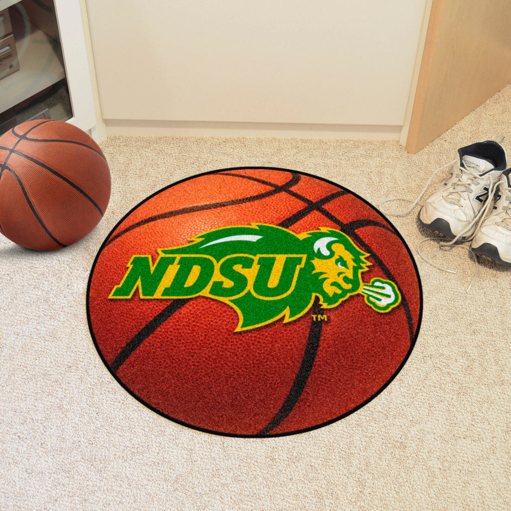 North Dakota State Bison Basketball Rug - 27in. Diameter
