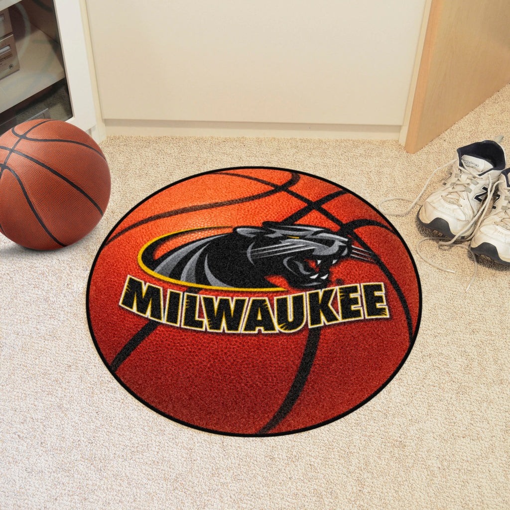 Wisconsin-Milwaukee Panthers Basketball Rug - 27in. Diameter