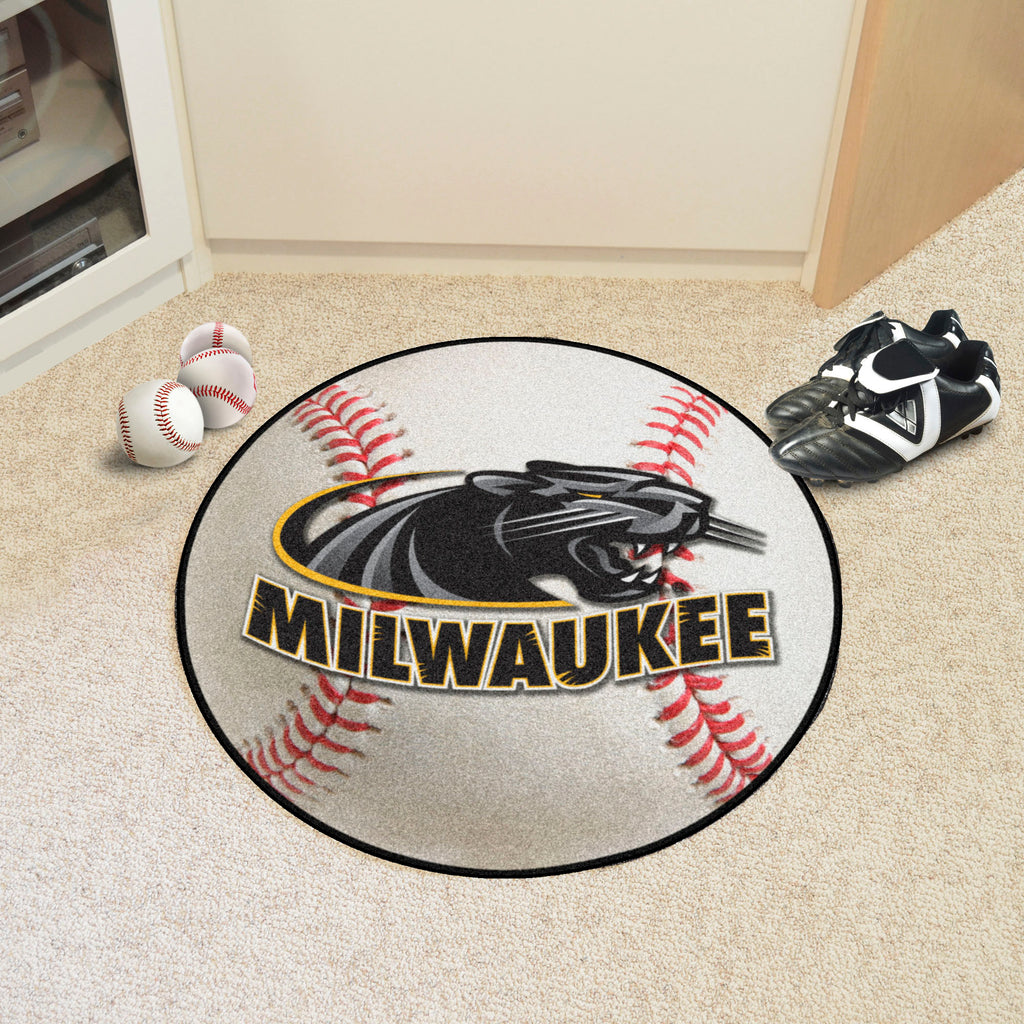 Wisconsin-Milwaukee Panthers Baseball Rug - 27in. Diameter
