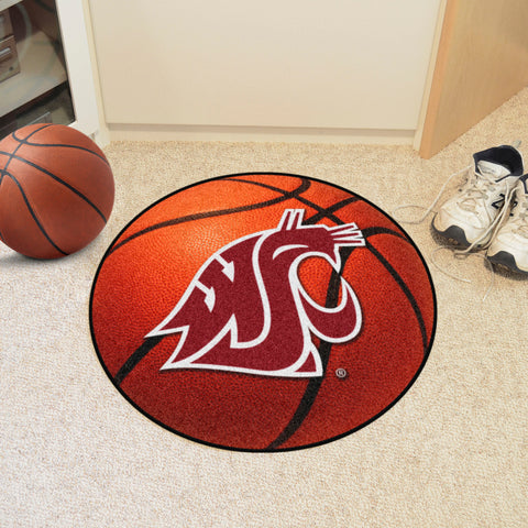 Washington State Cougars Basketball Rug - 27in. Diameter