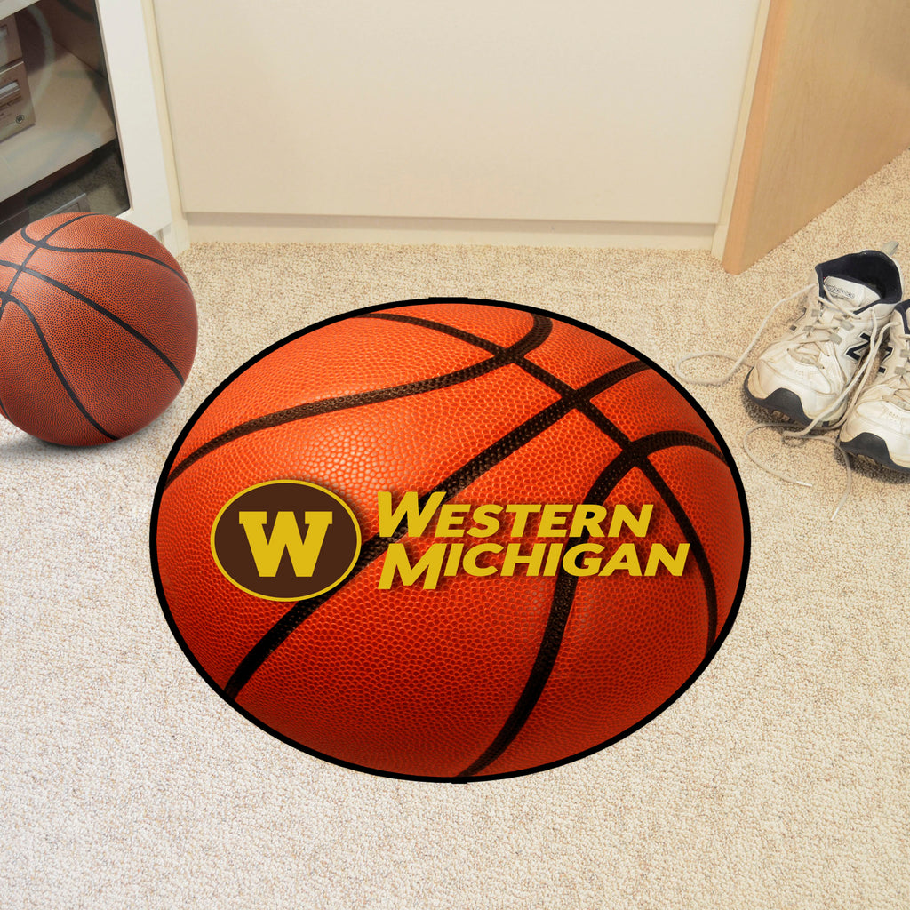 Western Michigan Broncos Basketball Rug - 27in. Diameter