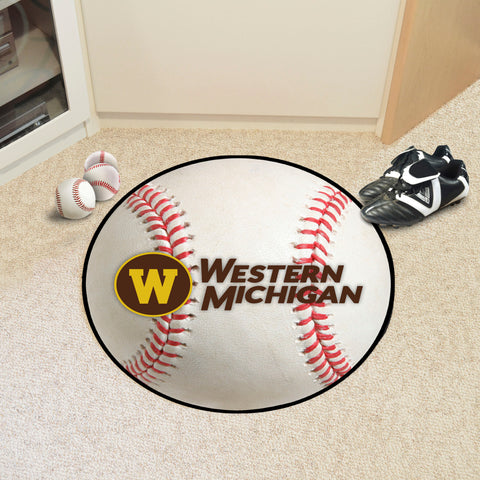 Western Michigan Broncos Baseball Rug - 27in. Diameter