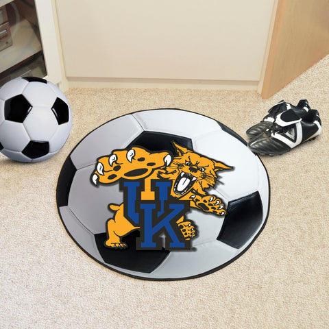 Kentucky Wildcats Soccer Ball Rug - 27in. Diameter, Wildcat Logo
