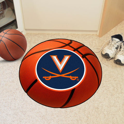 Virginia Cavaliers Basketball Rug - 27in. Diameter