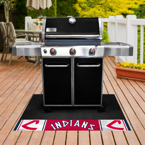 Cleveland Indians Vinyl Grill Mat - 26in. x 42in.