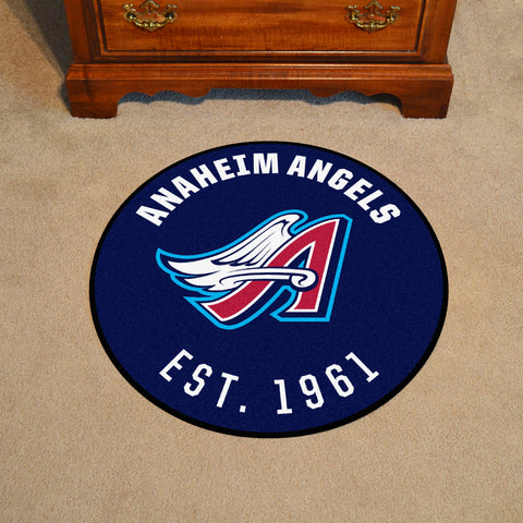 Anaheim Angels Roundel Rug - 27in. Diameter 1997 Retro Logo