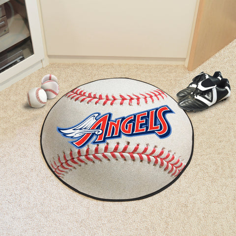 Anaheim Angels Baseball Rug - 27in. Diameter 1997 Retro Logo