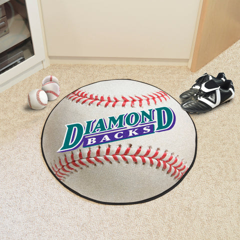 Arizona Diamondbacks Baseball Rug - 27in. Diameter 1998 Retro Logo