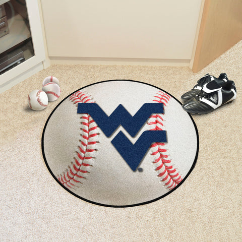 West Virginia Mountaineers Baseball Rug - 27in. Diameter