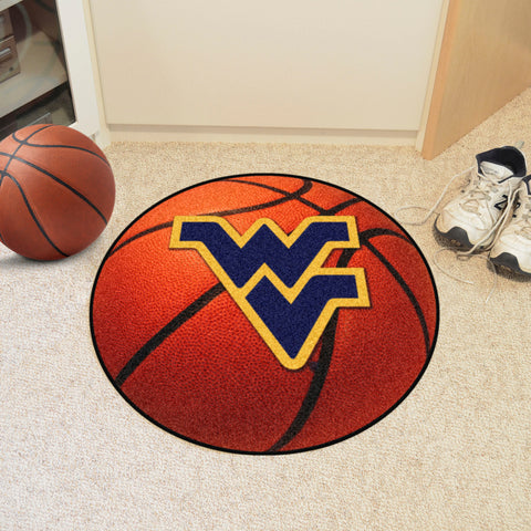 West Virginia Mountaineers Basketball Rug - 27in. Diameter