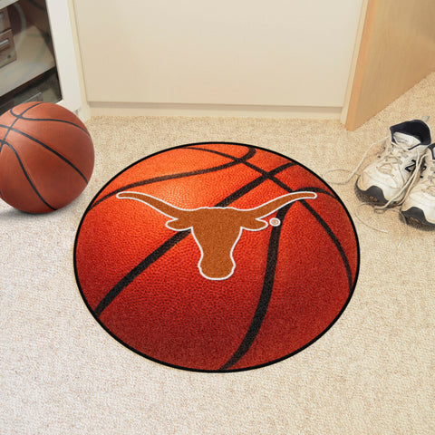 Texas Longhorns Basketball Rug - 27in. Diameter