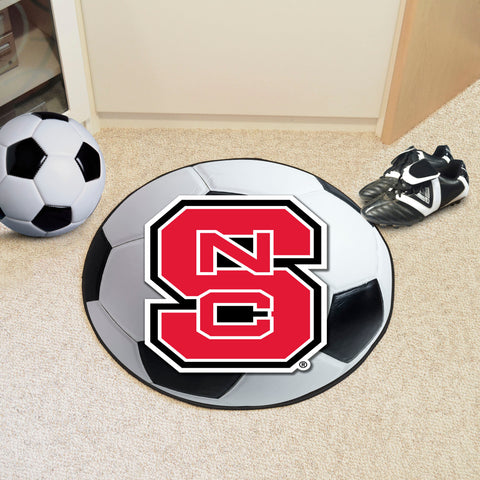 NC State Wolfpack Soccer Ball Rug - 27in. Diameter, NSC Logo