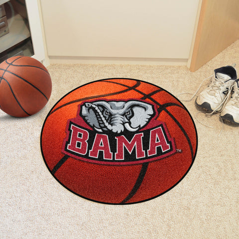 Alabama Crimson Tide Basketball Rug - 27in. Diameter, BAMA Logo