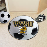 West Virginia State Yellow Jackets Soccer Ball Rug - 27in. Diameter