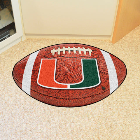 Miami Hurricanes Football Rug - 20.5in. x 32.5in.