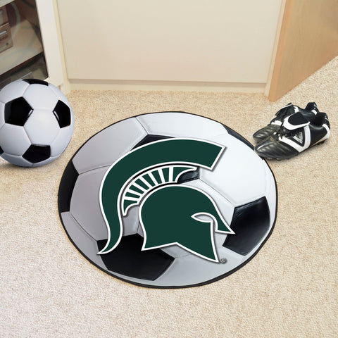 Michigan State Spartans Soccer Ball Rug - 27in. Diameter