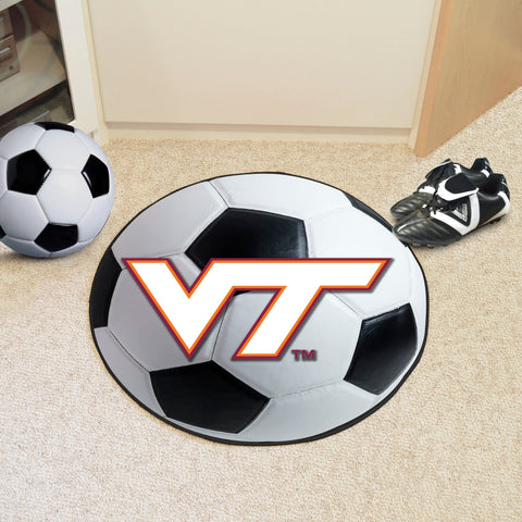 Virginia Tech Hokies Soccer Ball Rug - 27in. Diameter