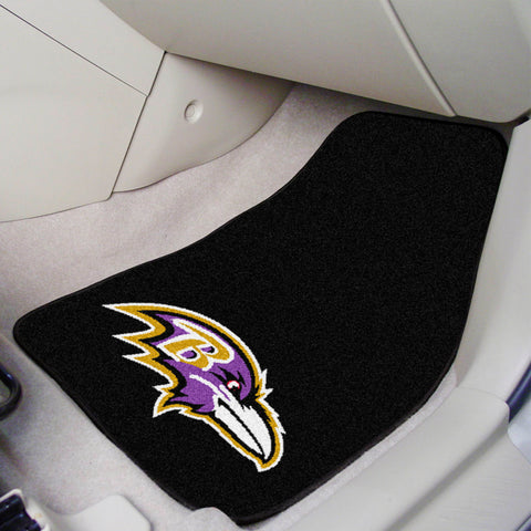 Baltimore Ravens Front Carpet Car Mat Set - 2 Pieces