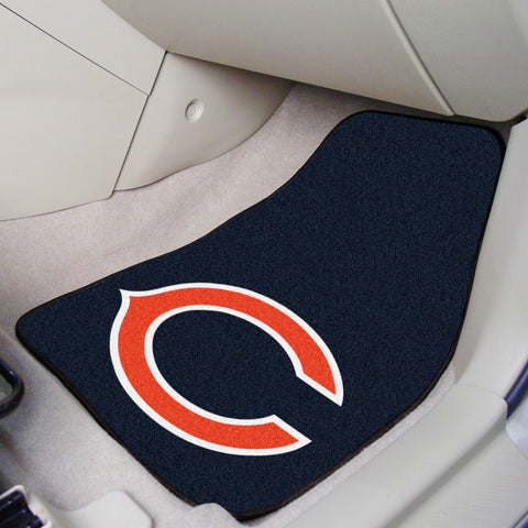 Chicago Bears Front Carpet Car Mat Set - 2 Pieces