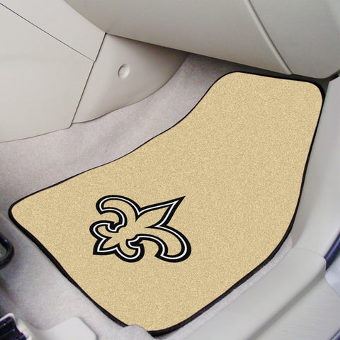 New Orleans Saints Front Carpet Car Mat Set - 2 Pieces