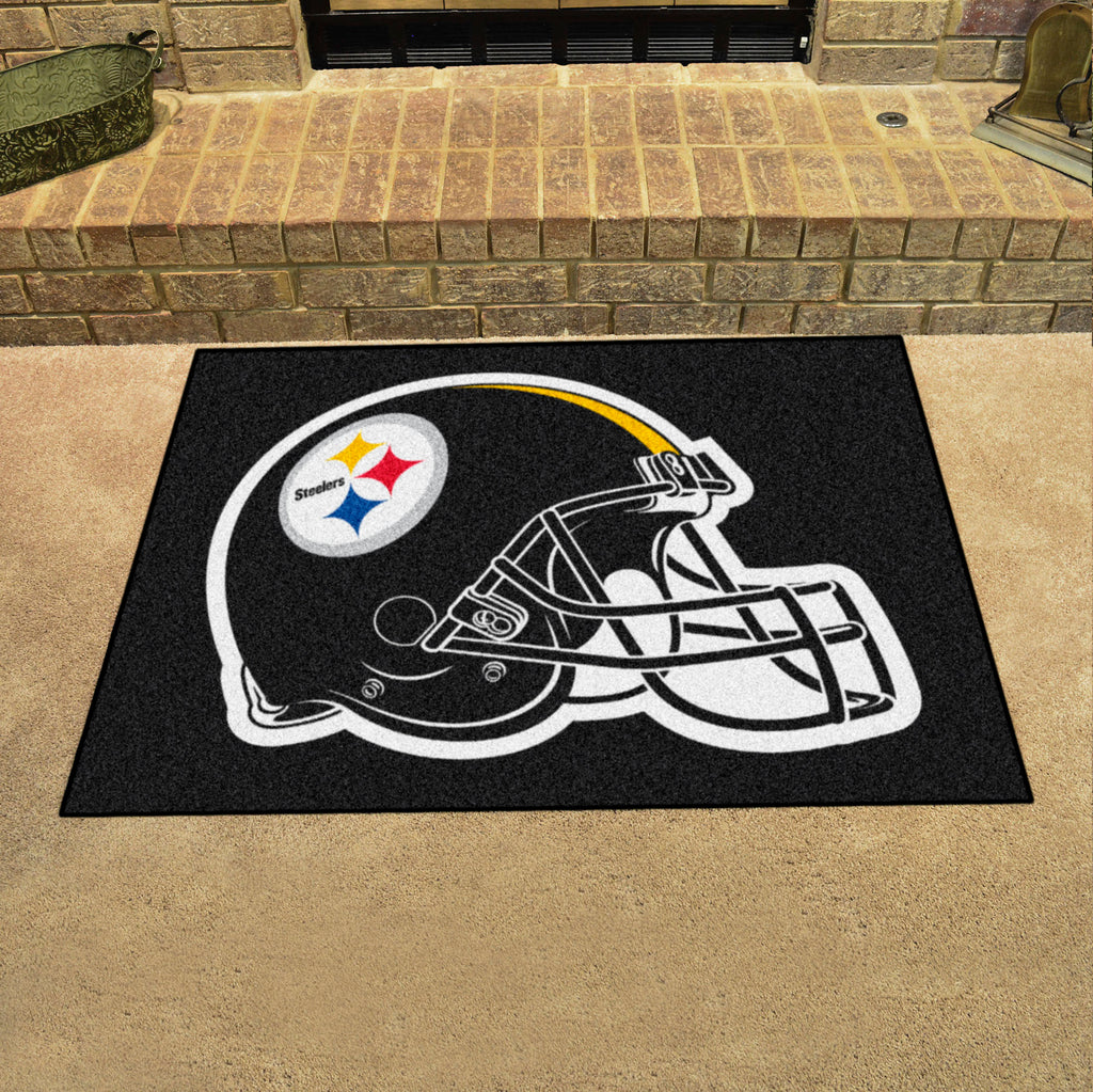 Pittsburgh Steelers All-Star Rug - 34 in. x 42.5 in., Helmet Logo