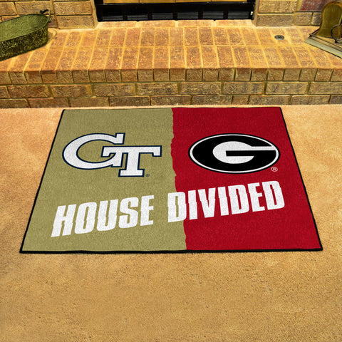 House Divided - Georgia Tech / Georgia Rug 34 in. x 42.5 in.