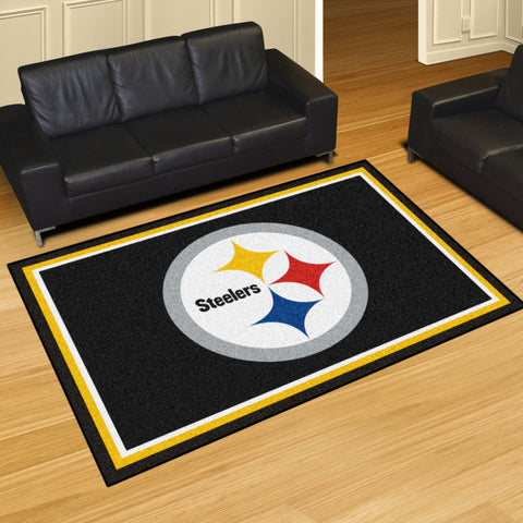 Pittsburgh Steelers 5ft. x 8 ft. Plush Area Rug