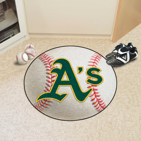 Oakland Athletics Baseball Rug - 27in. Diameter