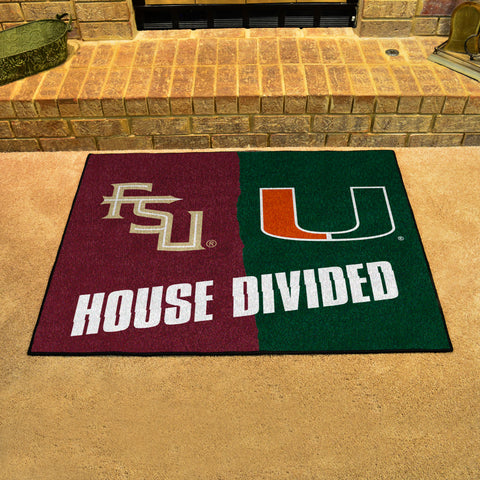 House Divided - Florida St / Miami Rug 34 in. x 42.5 in.