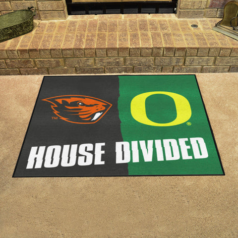 House Divided - Oregon / Oregon St Rug 34 in. x 42.5 in.