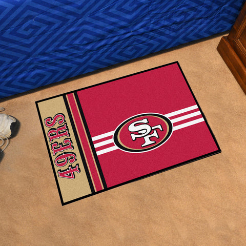 San Francisco 49ers Starter Mat Accent Rug Uniform Style - 19in. x 30in.