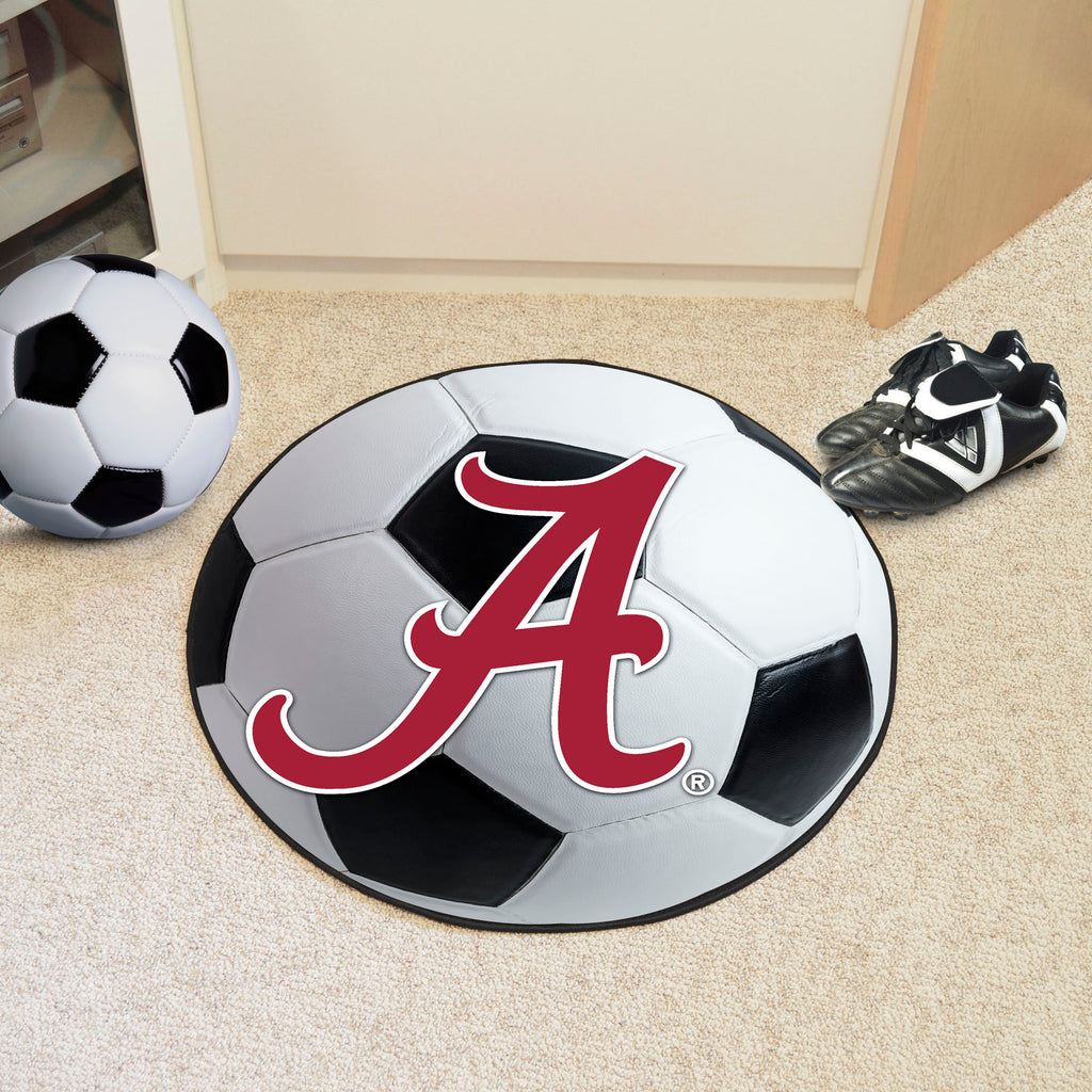 Alabama Crimson Tide Soccer Ball Rug - 27in. Diameter
